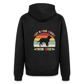 Meilleure maman Boykin Spaniel jamais amoureux des chiens vintage - Veste à capuche bio Premium Unisexe - noir - Dos - Nico (187cm)