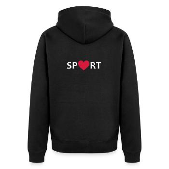 sportif - Veste à capuche bio Premium Unisexe - noir - Dos - Nico (187cm)