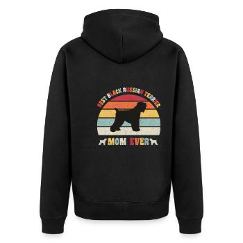 Meilleure maman Black Russian Terrier jamais amoureuse des chiens - Veste à capuche bio Premium Unisexe - noir - Dos - Nico (187cm)
