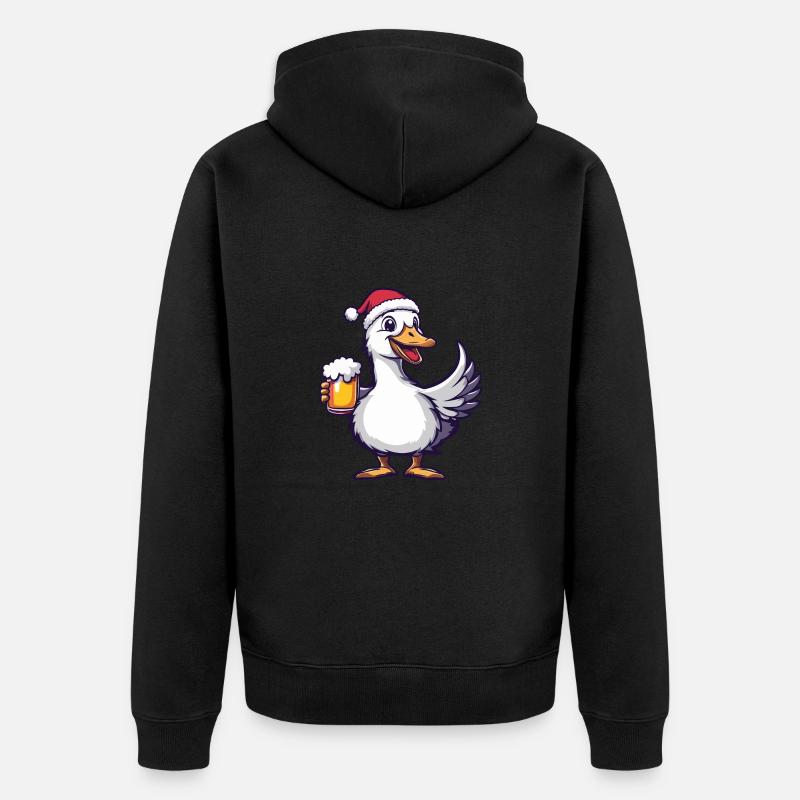Goose Beer Noël - Veste à capuche bio Premium Unisexe - noir