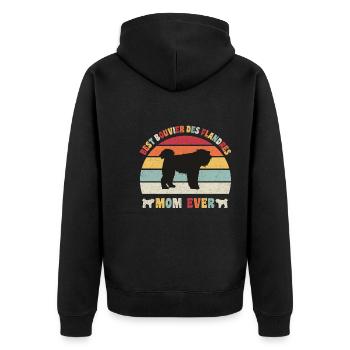 Meilleure maman Bouvier des Flandres jamais amoureux des chiens - Veste à capuche bio Premium Unisexe - noir - Dos - Nico (187cm)