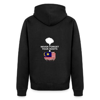 La Malaisie n’oublie jamais vos racines malaisiennes - Veste à capuche bio Premium Unisexe - noir - Dos - Nico (187cm)