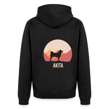 Akita - Veste à capuche bio Premium Unisexe - noir - Dos - Nico (187cm)