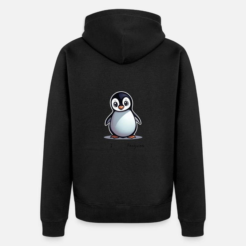 Pingouin - Veste à capuche bio Premium Unisexe - noir