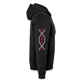 dna planeur - Veste à capuche bio Premium Unisexe - noir - Droite - Nico (187cm)