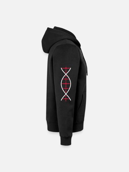 dna glider pilot - Unisex Premium Organic Zip Hoodie - black