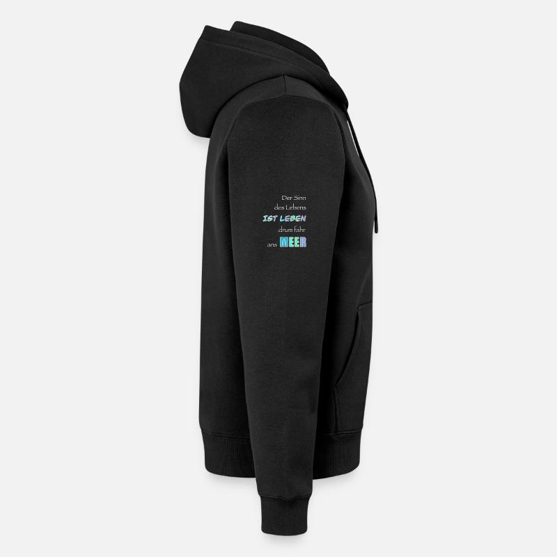Lebensmotto im Meeresstil - Unisex Premium Bio Zip Hoodie - Schwarz