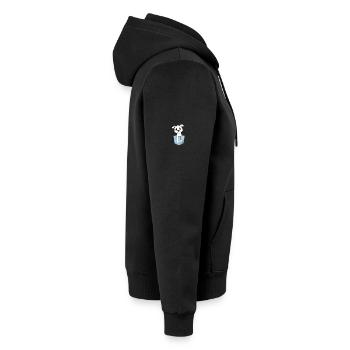Chiot mignon dans la poche - Veste à capuche bio Premium Unisexe - noir - Droite - Nico (187cm)