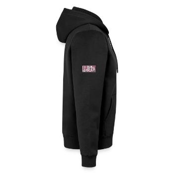LEHRERIN - LEHRAMT ABSCHIED - Unisex Premium Bio Zip Hoodie - Schwarz - Rechts - Nico (187cm)