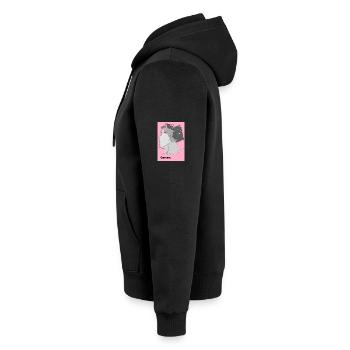 Germany in Gradient with Artist's Motif - Unisex Premium Organic Zip Hoodie - black - Left - Nico (187cm)