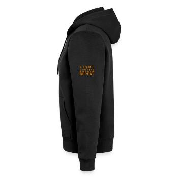 Motif Combat Survivre Breach Repeat - Veste à capuche bio Premium Unisexe - noir - Gauche - Nico (187cm)