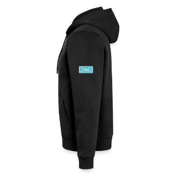 Irrweg Schild - Unisex Premium Bio Zip Hoodie - Schwarz - Links - Nico (187cm)