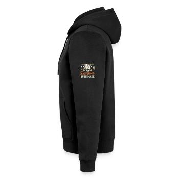 Schwiegersohn Retro Lustiger Familienhumor - Unisex Premium Bio Zip Hoodie - Schwarz - Links - Nico (187cm)
