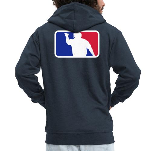 Baseball Umpire Logo - Men's Premium Hooded Jacket