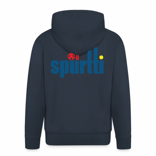 Spurtti Logo - Miesten premium vetoketjullinen huppari