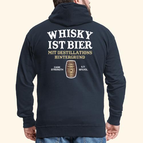 Whisky ist Bier cooler Spruch - Männer Premium Kapuzenjacke