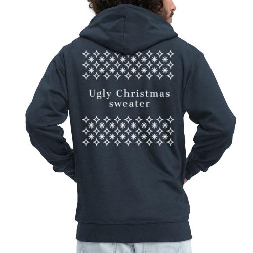 ugly Christmas sweater, maglione natalizio - Felpa con zip Premium da uomo