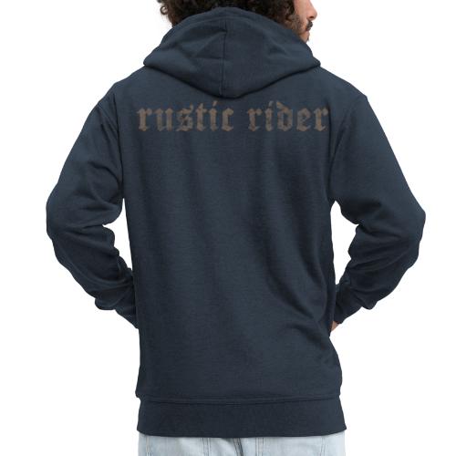 rustic rider - Men's Premium Hooded Jacket