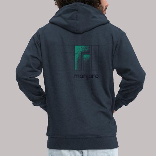 Projekt logo Manjaro - Rozpinana bluza męska z kapturem Premium