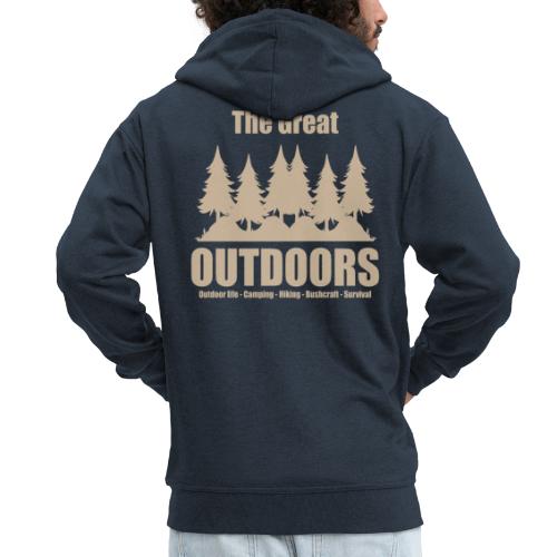 Wspaniały outdoor - Ubrania do życia na świeżym powietrzu - Rozpinana bluza męska z kapturem Premium