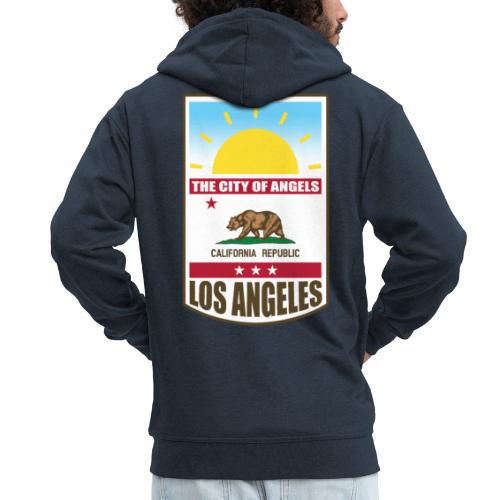 Los Angeles - Republika Kalifornijska - Rozpinana bluza męska z kapturem Premium