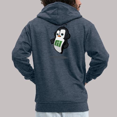 Manjaro Mascot confident right - Men's Premium Hooded Jacket