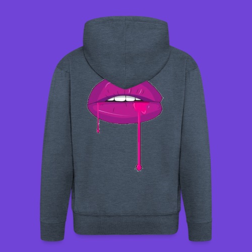 Purple Kiss - Felpa con zip Premium da uomo