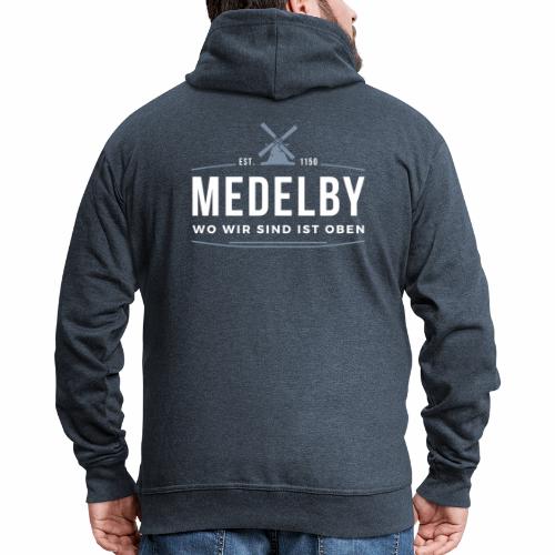 Medelby - Wo wir sind ist oben - Männer Premium Kapuzenjacke