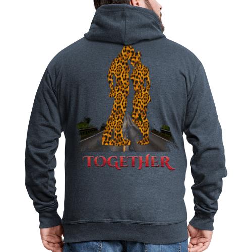 Together leopard - crocodile red color - Veste à capuche Premium Homme