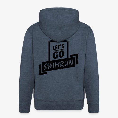 Let s GO Swimrun - Rozpinana bluza męska z kapturem Premium