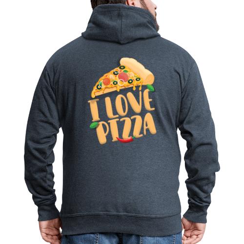 I Love Pizza - Männer Premium Kapuzenjacke