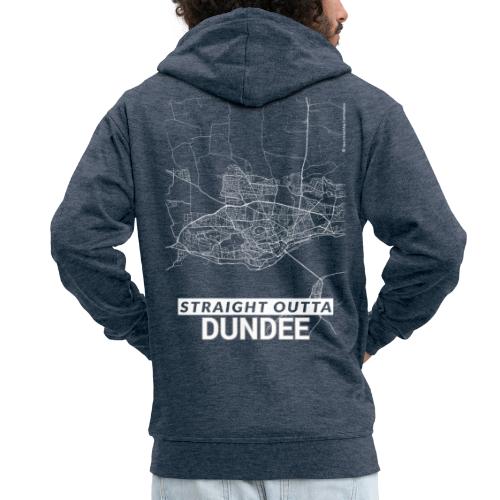 Straight Outta Dundee city map and streets - Men's Premium Hooded Jacket