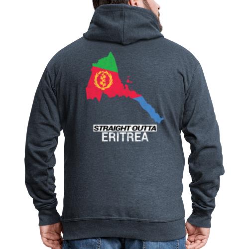 Straight Outta Eritrea country map &flag - Men's Premium Hooded Jacket