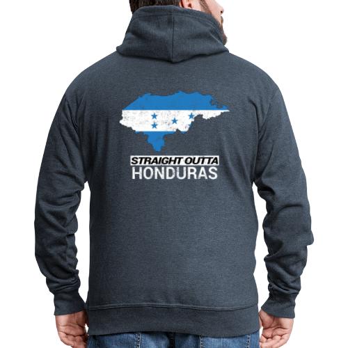 Straight Outta Honduras country map & flag - Men's Premium Hooded Jacket