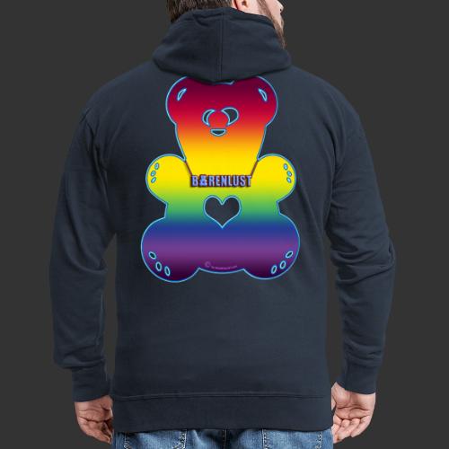 Rainbow Bear - Men's Premium Hooded Jacket