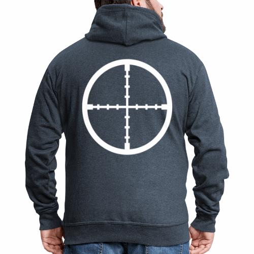 Crosshair Sniper Aim Rifle Aim Shot Squad - Men's Premium Hooded Jacket
