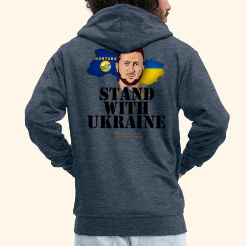 Ukraine Montana Design - Männer Premium Kapuzenjacke