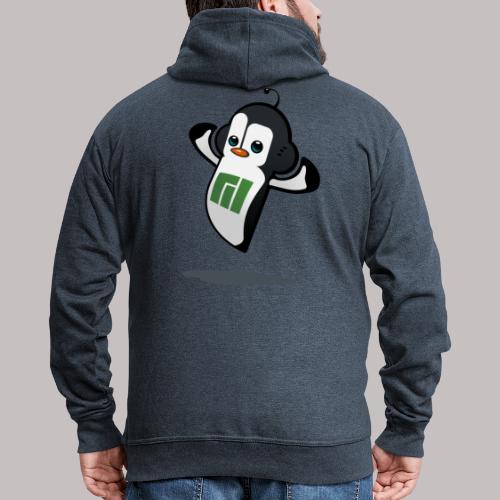 Manjaro Mascot strong left - Men's Premium Hooded Jacket