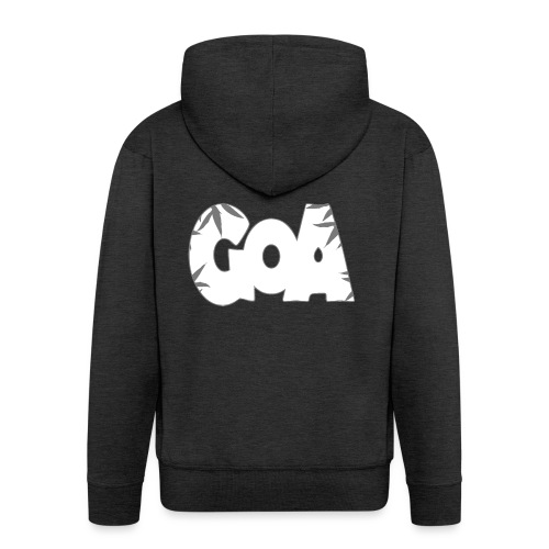 goa logo bw t paita 1 käänteinen - Miesten premium vetoketjullinen huppari