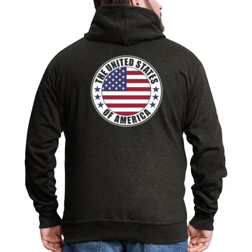États-Unis d'Amérique - emblème du drapeau américain - Veste à capuche Premium Homme