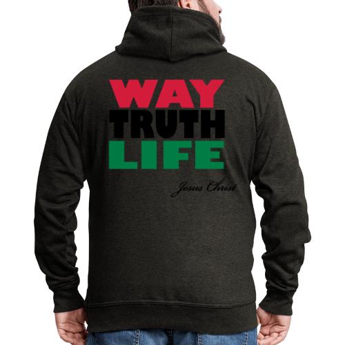 Way - Truth - Life - Jesus Shirt (UK) - Männer Premium Kapuzenjacke