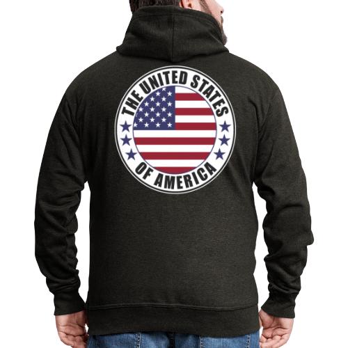 The United States of America - USA flag emblem - Men's Premium Hooded Jacket