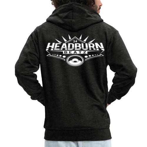 HeadburN - Logo Weiss - Männer Premium Kapuzenjacke