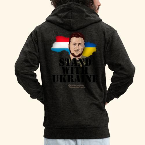 Ukraine Luxemburg T-Shirt Design - Männer Premium Kapuzenjacke