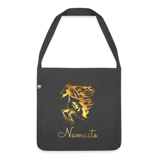 Namaste Horse On Fire - Schultertasche aus Recycling-Material