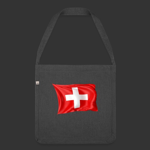 Flaga Szwajcarska Flaga Narodowa - Torba na ramię z materiału recyklingowego