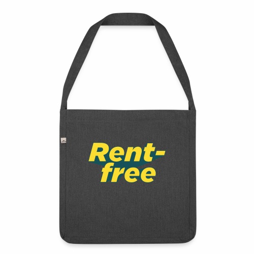 Rent free Trendy Words Typography, Modern Slang - Shoulder Bag made from recycled material