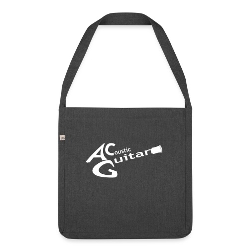 Acoustic Guitar Logo - White - Shoulder Bag made from recycled material