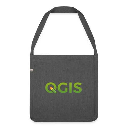 QGIS text logo - Shoulder Bag made from recycled material