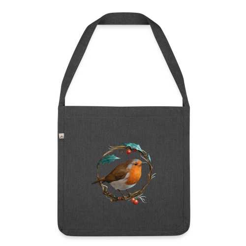 Robin Redbreast - Schultertasche aus Recycling-Material